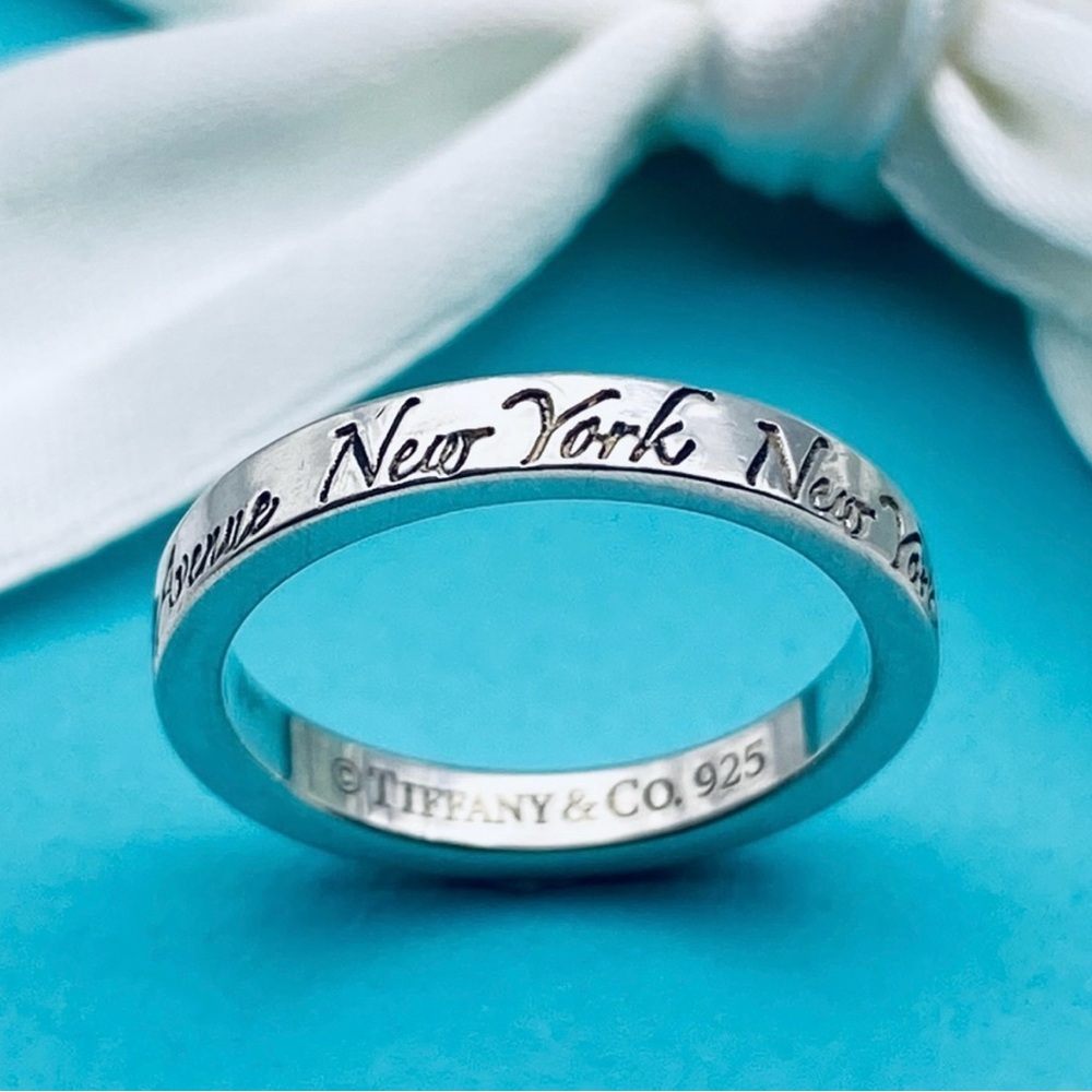 Tiffany & Co. Silver Band with New York Script